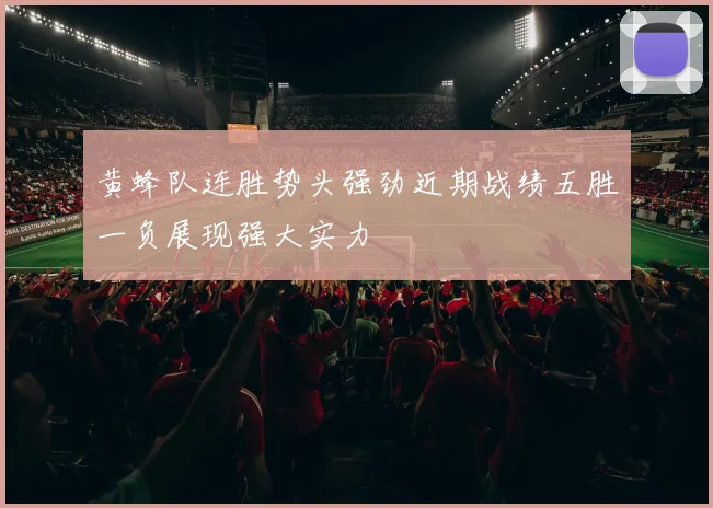 黄蜂队连胜势头强劲近期战绩五胜一负展现强大实力